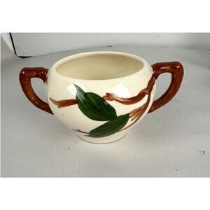 Franciscan Apple Pattern Sugar Bowl No Lid Decor. Mark 3" Deep 3.25" Tall